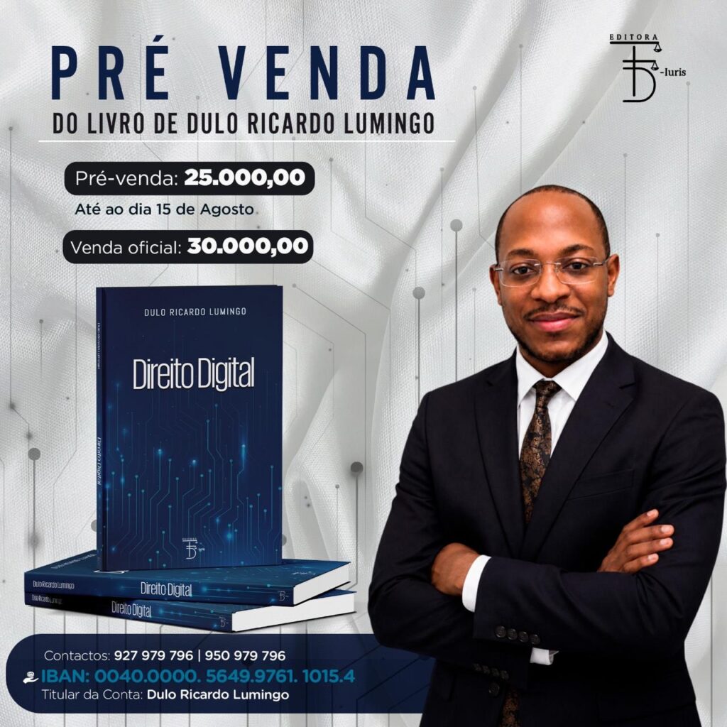 Editora F.D-Iuris lança pré-venda do livro “Direito Digital” de Dr. Dulo Ricardo Lumingo