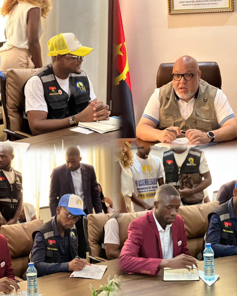 Líder da juventude de Luanda apresenta nova direcção do CMJ-Kilamba ao administrador municipal